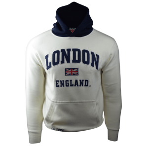 LE129 Unisex London England applique Hooded Sweatshirt 13 Colours XS-4XL