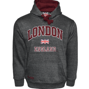 LE129 Unisex London England applique Hooded Sweatshirt 13 Colours XS-4XL
