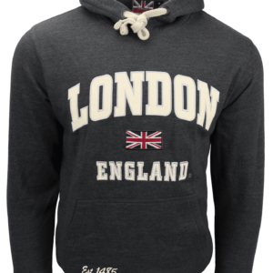 LE129 Unisex London England applique Hooded Sweatshirt 13 Colours XS-4XL