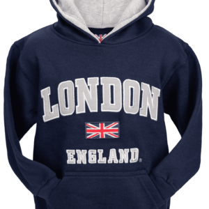 Unisex Kids London England Hooded Hoodie Sweatshirt 4 Colours