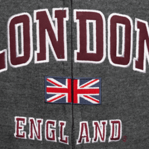 Unisex Kids London England Zipped Hooded Hoodie Sweatshirt 4 Colours