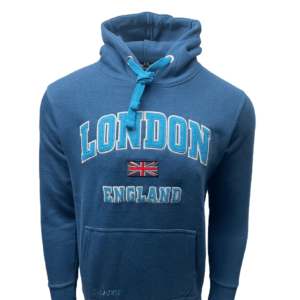 LE129 Unisex London England applique Hooded Sweatshirt 13 Colours XS-4XL