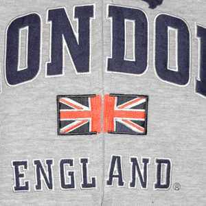 LE129Z Unisex London England Zipped Hooded Sweatshirt 8 Colours