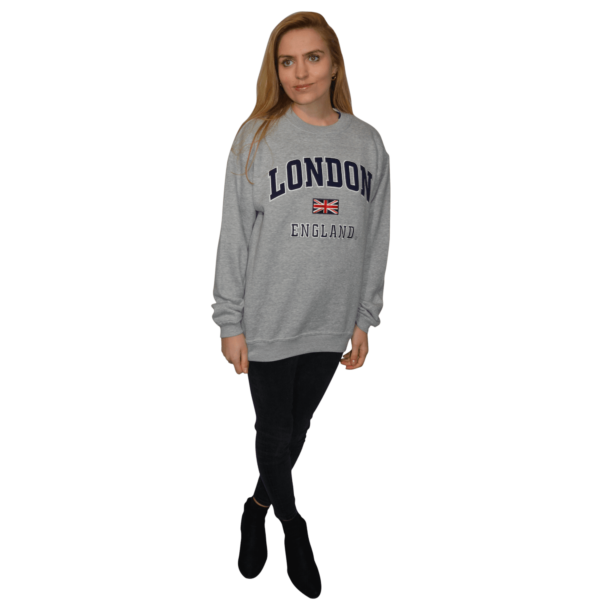 LE201 and LE202 GWCC Unisex London England Sweatshirt 9 Colours XS-4XL Free Union Jack Metal Pin Badge