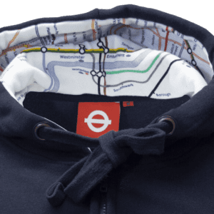 TFL™129Z Licensed Unisex London/Underground Roundel™ Zipped Hoodie 2 Styles