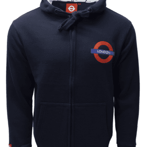 TFL™129Z Licensed Unisex London/Underground Roundel™ Zipped Hoodie 2 Styles