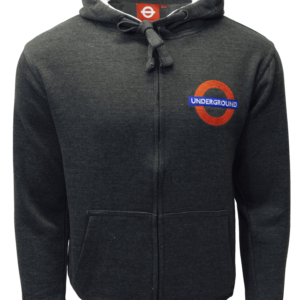 TFL™129Z Licensed Unisex London/Underground Roundel™ Zipped Hoodie 2 Styles