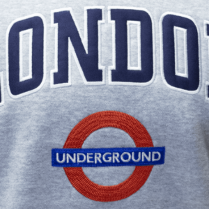TFL™201 Licensed Unisex London Applique Underground™ Sweatshirt Navy & Grey