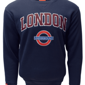 TFL™201 Licensed Unisex London Applique Underground™ Sweatshirt Navy & Grey