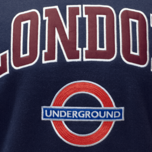 TFL™201 Licensed Unisex London Applique Underground™ Sweatshirt Navy & Grey