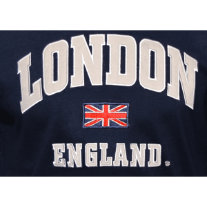 LE105 Unisex London england Applique Embroidery T Shirt 7 Colours XS to 4XL Free Metal Union Jack Pin Badge