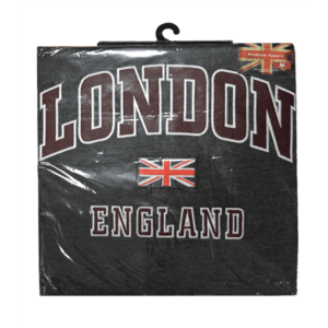 LE105 Unisex London england Applique Embroidery T Shirt 7 Colours XS to 4XL Free Metal Union Jack Pin Badge