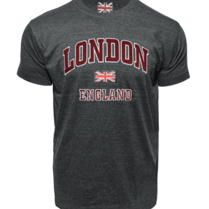 LE105 Unisex London england Applique Embroidery T Shirt 7 Colours XS to 4XL Free Metal Union Jack Pin Badge