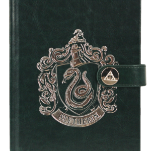 Licensed Harry Potter Notebook with parchment paper, Hogwarts, Gryffindor, Slytherin, Ravenclaw and Hufflepuff with house crest in front