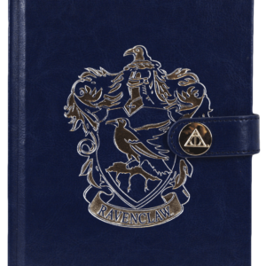 Licensed Harry Potter Notebook with parchment paper, Hogwarts, Gryffindor, Slytherin, Ravenclaw and Hufflepuff with house crest in front