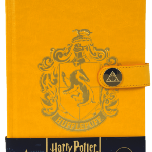 Licensed Harry Potter Notebook with parchment paper, Hogwarts, Gryffindor, Slytherin, Ravenclaw and Hufflepuff with house crest in front